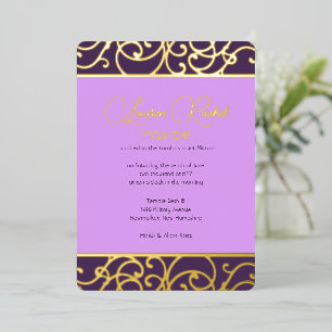 Foil Scrolly Border You choose All the Colors Foil Invitation