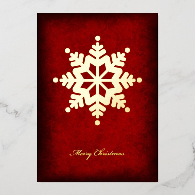 Foil Snowflake Christmas Card (Front)