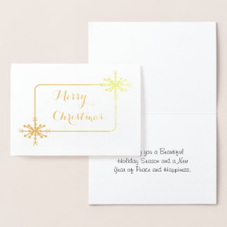 Foil Snowflakes Christmas Card