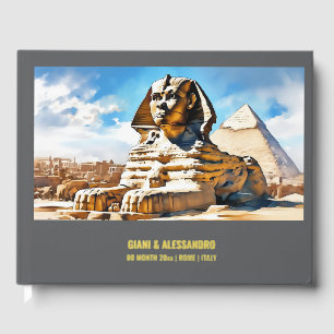 Foil Sphinx Egypt Cairo Giza watercolor travel Foil Guest Book