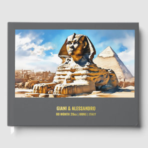 Foil Sphinx Egypt Cairo Giza watercolor travel Guest Book