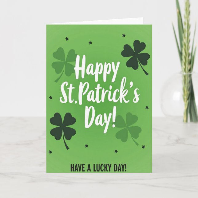 Foil St Patricks Day Luck Card (Front)