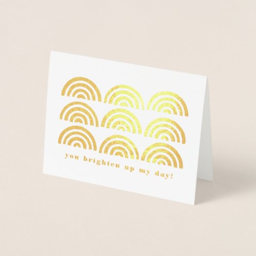 Foil Stamped Rainbows Folded Stationery Note Card