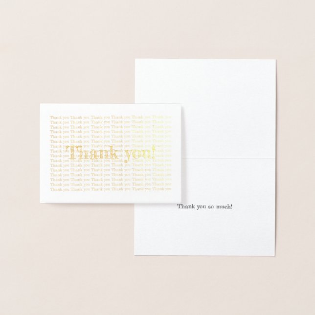 Foil Thank You Card (Display)