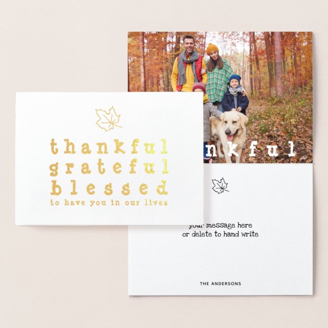 Foil  Thanksgiving Greeting Card (Display)