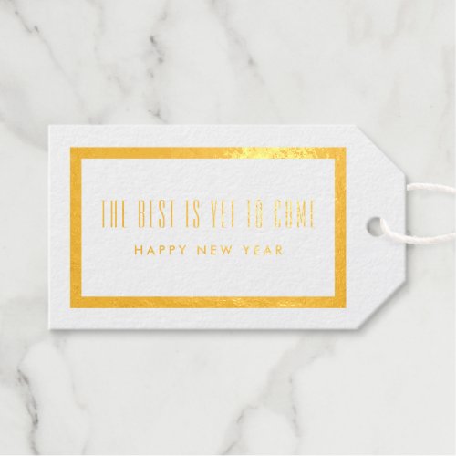 Foil The Best Is Yet To Come Simple Border Foil Gift Tags