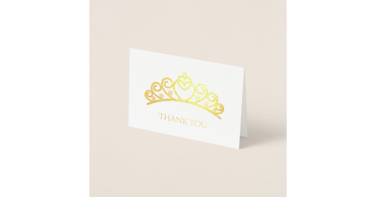 Foil Tiara Mini Card | Zazzle