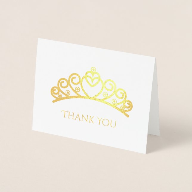 Foil Tiara Thank You Card (Front)