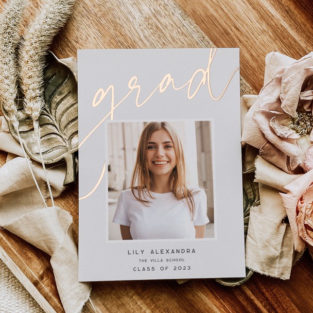 Foil Underlay | Photo Graduation Announcement (Creator Uploaded)