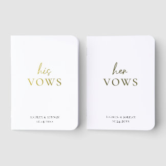 Foil Vows Books for bride and groom