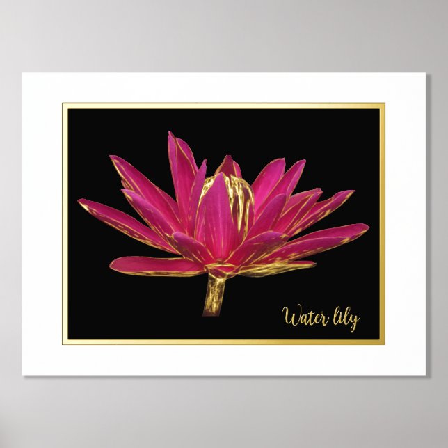 Foil Water Lily Print Poster (Front)
