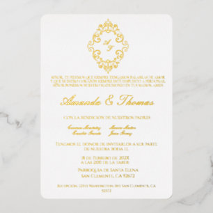 foil wedding  invitation