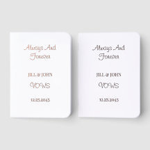 Foil Wedding Vows Book- Always And Forever Cover