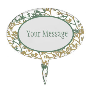Foilage Design Cake Topper