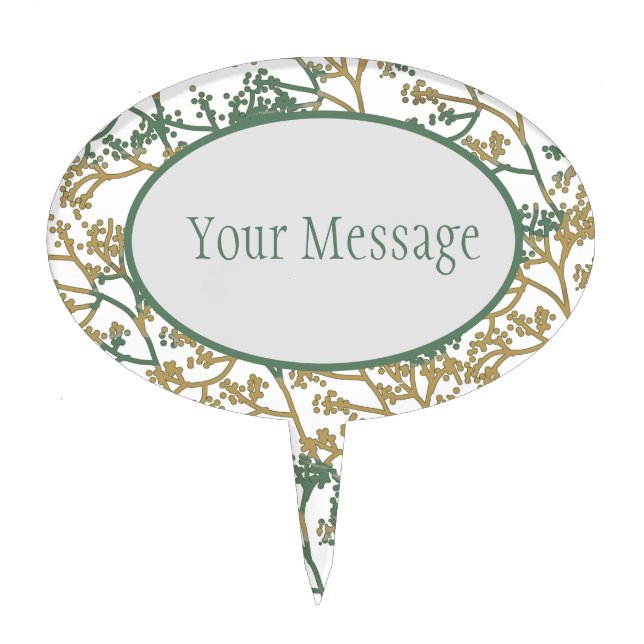 Foilage   Design Cake Topper (Front)