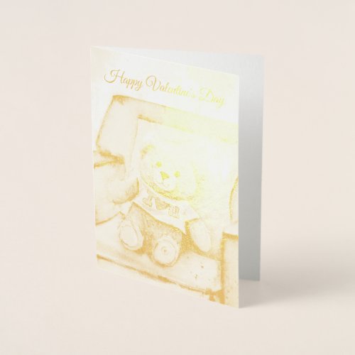 Foiled Card _ Happy Valentines Day greeting card