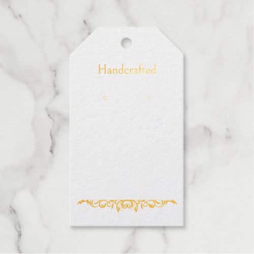 Foiled Flourish Hanging Earring Display Cards Foil Gift Tags