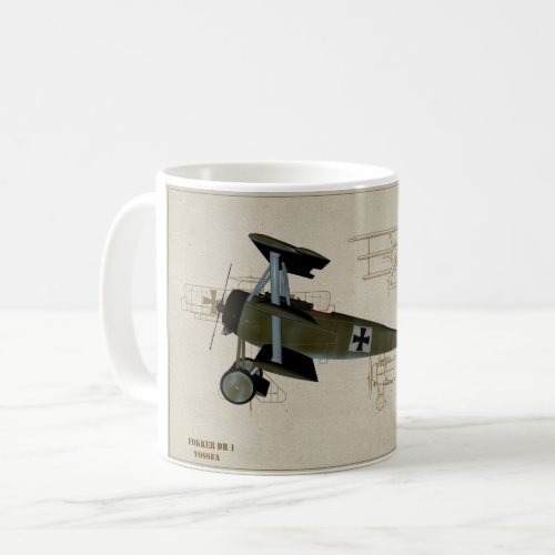 Fokker DR 1 Fighter WWI Coffee Mug