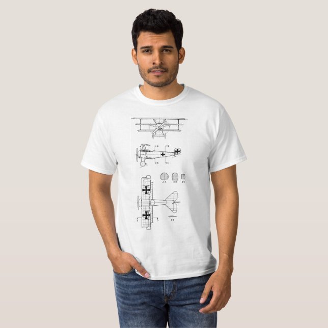 Fokker Dreidecker Airplane T-shirt (Front Full)