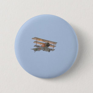 Fokker Tri-plane - Replica Of Red Baron Button