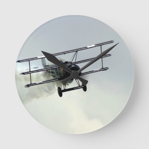 Fokker triplane round clock
