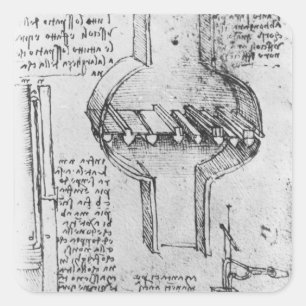 Fol. 34r from Manuscript E, 1513-14 Square Sticker