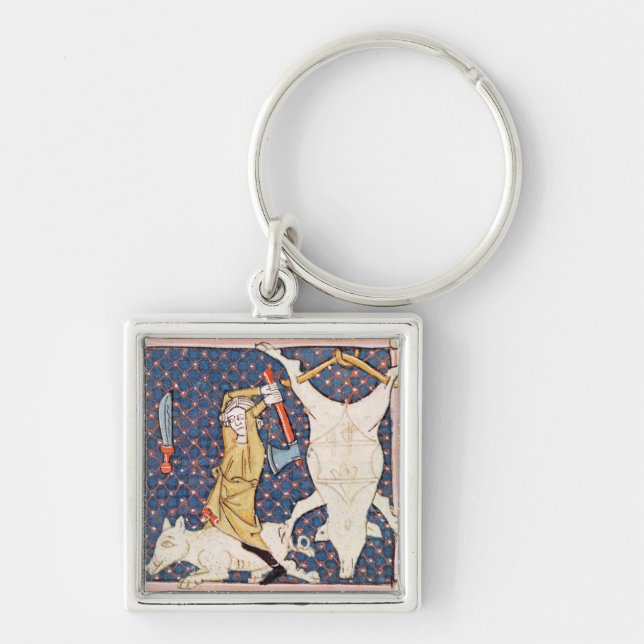 Fol.59v December: Killing Pigs Keychain (Front)