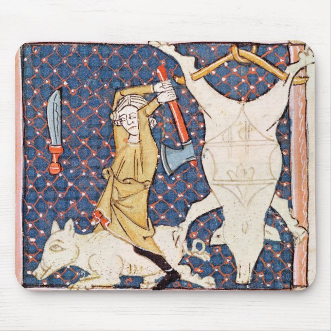 Fol.59v December: Killing Pigs Mouse Pad (Front)