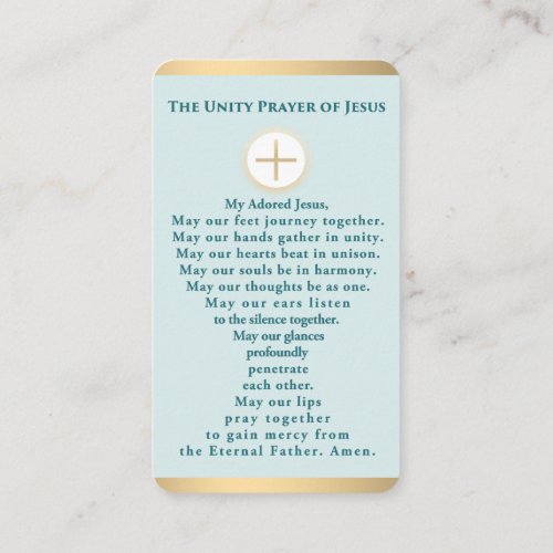 FOL Mama Mary Icon  Unity Prayer 35x2 Business Card