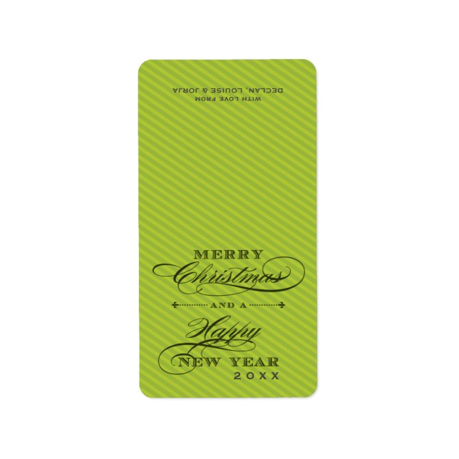 (FOLD OVER) CHRISTMAS LABELS :: lapel 2P (Front)