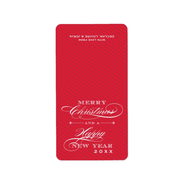 (FOLD OVER) CHRISTMAS LABELS :: lapel 7P (Front)