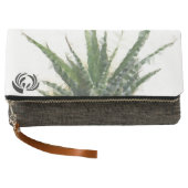 Fold over Clutch Geometric Succulent (Front)