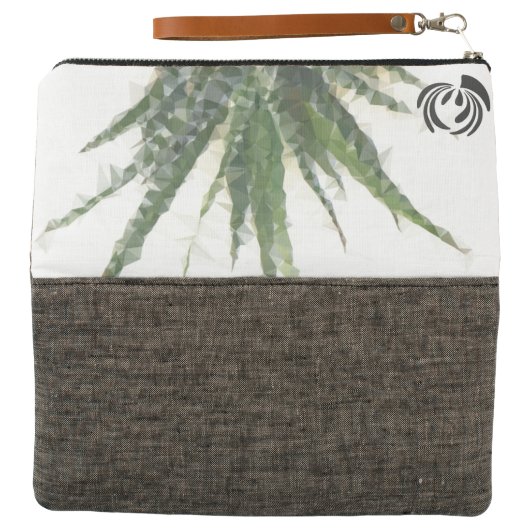 Fold over Clutch Geometric Succulent (Outside Open)