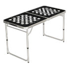 Foldable chess and checkers board table for games
