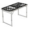 Foldable chess and checkers board table for games