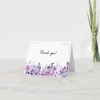 Foldable Floral Thank You Card