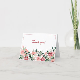 Foldable Floral Thank You Card