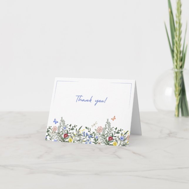 Foldable Floral Thank You Card (Front)