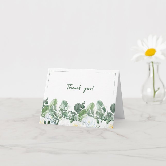 Foldable Floral Thank You Card (Small Plant)