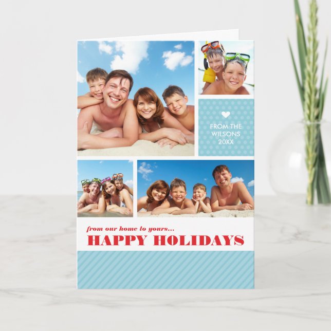 FOLDED 4 PHOTO CHRISTMAS CARD :: multi photo 3 (Front)