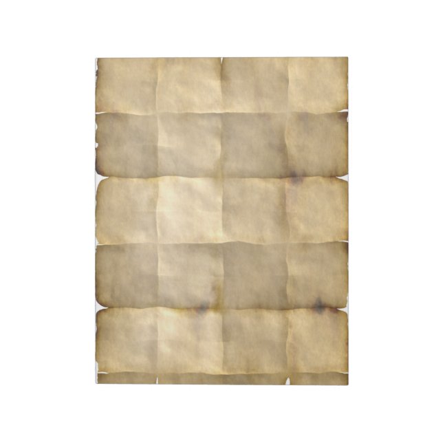 Folded, Aged, Parchment Paper Notepad (Rotated)