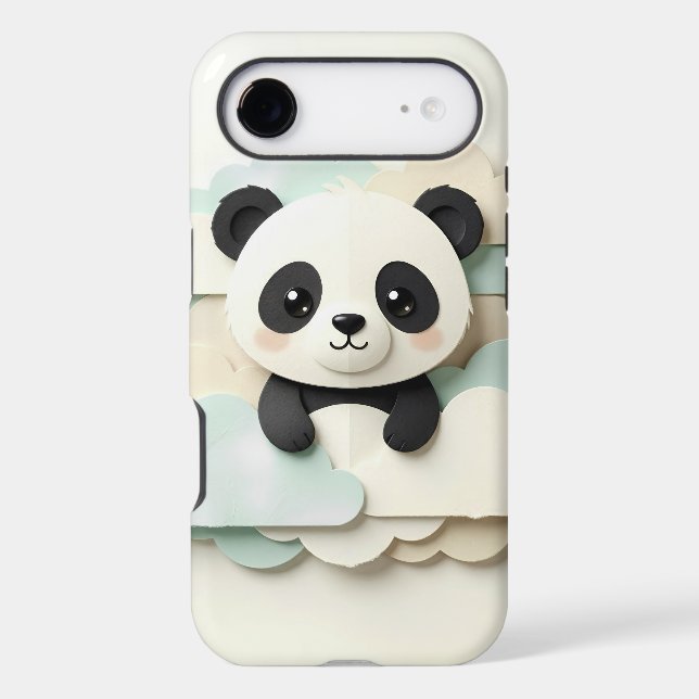 Folded Baby Panda | Cute Origami  iPhone Case (Back)
