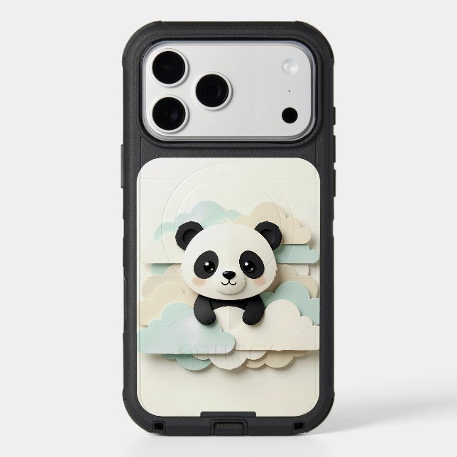 Folded Baby Panda | Cute Origami  Otterbox iPhone Case (Back)