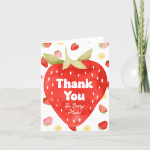 Folded Berry Thank You Card