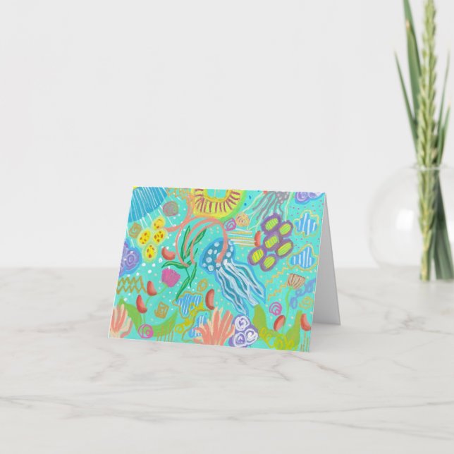 Folded Blank Card - Aquatic Adventures (Front)