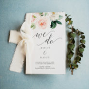 Folded Blush Floral Wedding Program Booklet Flyer at Zazzle