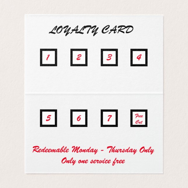 Folded Business Card (Inside Unfolded)