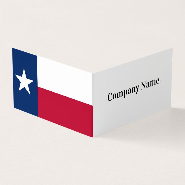 Folded business card template with Texas flag (Outside)