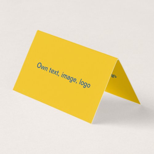 Folded Business Cards Tent Horizontal uni Yellow