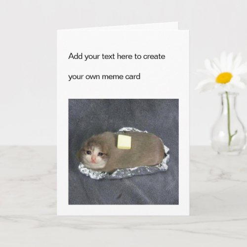 Folded Card Butta Cat  Meme